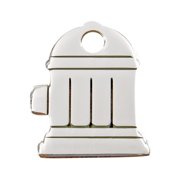 Red Dingo Flat Stainless Steel Fire Hydrant Personalized Engraved Pet ID Tag, Large