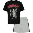 thumbnail image 1 of Marvel Spider-Man Little Boys Athletic T-Shirt Mesh Shorts Outfit Set Toddler to Big Kid, 1 of 5