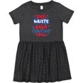 thumbnail image 3 of Inktastic Cousins Crew Red White and Blue 4th of July Girls Toddler Dress, 3 of 5