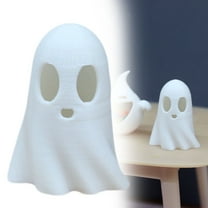 HmNPlay 3pcs Luminous Mini Ghost Dollhouse Decor, Cute Halloween Decor Glow in Dark Miniature Figures, 1.18" Spooky Accent for Desk Display, Collectors & Holiday Lovers