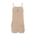 thumbnail image 6 of Miqool Womens Rompers Summer Casual Loose Sleeveless Overalls Spaghetti Strap Shorts Jumpsuit Beach Vacation Outfits with Pockets, 6 of 8