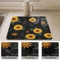 thumbnail image 4 of Dish Drying Mat Absorbent Dish Drainer Kitchen Counter 23.6x19.7inch Dish Drying Pad for Countertops Sinks Draining Racks Yellow Sunflower Pattern, 4 of 9