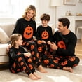 thumbnail image 6 of ANFUZAI Family Matching Halloween Pajamas Set - Pumpkin Print Long-Sleeve Sleepwear for Family Holiday Loungewear, 6 of 8