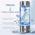 thumbnail image 2 of BITOUSHI Hydrogen Water Bottle, Premium Hydrogen Water Generator, 420ml Portable Ionizer Machine, Hydrogen Water Pitcher for Hydrated & Healthy Living - Silver, 2 of 7