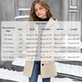 thumbnail image 4 of Girls Hooded Wool Blend Coat Mid-Length, Long Sleeve Single Breasted Fall Winter Peacoat Trench Jacket with Pockets, Beige 7-8 Years, 4 of 6