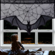 thumbnail image 2 of Halloween Lace Curtains Black Bat Spider Web Tablecloth Bat Ghost Festival Home Decoration Spider Web Horror Arrangement, 2 of 4