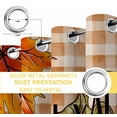 thumbnail image 6 of Orange Plaid Pumpkins Thanksgiving Blackout Curtains for Bedroom/Living Room, Thermal Insulated Kitchen Curtains, Fall Botanical Grommet Darkening Window Treatment Drapes 42"x84"x2, 6 of 8