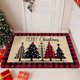 thumbnail image 1 of xihome Tapete navideño lavable y antideslizante para puerta, ideal para cocina, baño, dormitorio o entrada., 1 of 6
