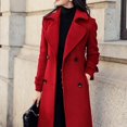 thumbnail image 2 of Thermal Winter Overcoat Women Business Mid-calf Length Jacket Formal Wool Blends Double-breasted Coat Thick Shznv, 2 of 5