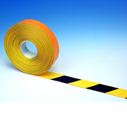 FindTape PermaStripe Heavy-Duty Floor Marking Tape: 2 in. (48mm actual) x 90 ft. (Yellow and Black Stripes)