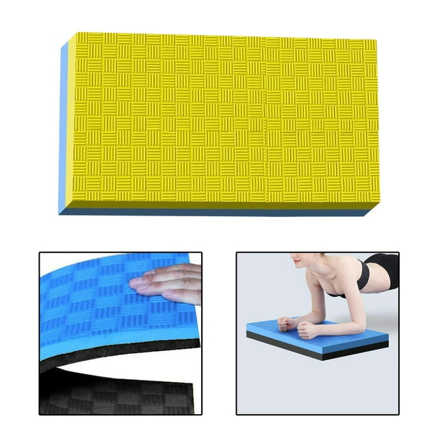 Almohadillas de equilibrio Ejercicio físico mayores Equilibrio Entrenador de baile Estera de yoga Amarillo Azul48x19x4cm Cola Almohadillas de equilibrio