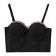 thumbnail image 1 of Playeras,Blusas y Tops,Ropa para Mujer Tallas grandes Corsé exterior de chaleco pequeño con sentido de encaje de moda sexy para mujer (Black, S), 1 of 3