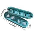 thumbnail image 3 of Oleegame 1PC Baby Popsicle Molds Flexible Ice Tray 4 Ice Molds For Freezer Easy Release Stackable Ice Trays For Cocktail 2PC Green, 3 of 5