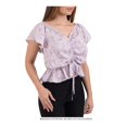 thumbnail image 2 of Blusa Ocean Pacific Talla M Lila MC Mariposa, 2 of 4