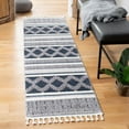 thumbnail image 2 of SAFAVIEH Marrakesh Georgiana Southwestern Polyester Area Rug, Ivory/Blue, 8' x 10', 2 of 9