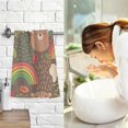 thumbnail image 6 of Coolnut Cartoon Bear Rainb Patterned Hand Towels 2 PCS, Cotton Bath Towel for Drying Face Hands Body Decorative Water Absorbent Lightweight Towels for Bathroom Ktichen Travel Gym, 16"x28", 6 of 6