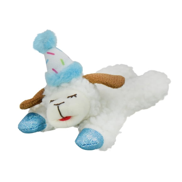 Jouet d'anniversaire pour chien Multipet Lamb Chop Plush, bleu