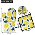 thumbnail image 6 of Blue Lemon Kitchen Oven Mitt and Pot Holder Sets 4 Pcs for Baking, Cooking and Grilling, Heat Resistant Up To 392 °F, 6 of 7