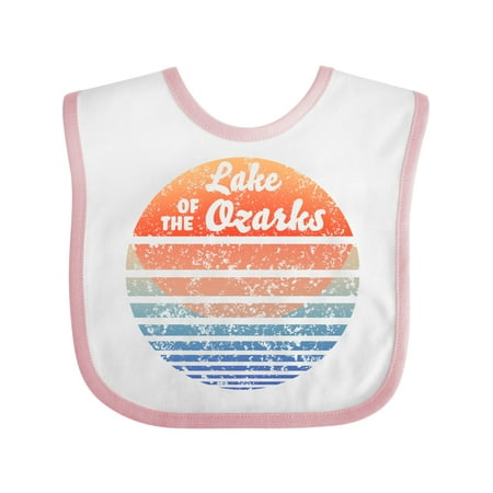 

Inktastic Lake of the Ozarks Distressed Retro Sunset Gift Baby Boy or Baby Girl Bib
