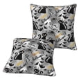 thumbnail image 2 of Halloween Throw Pillow Covers, halloween cat Halloween Decorations Square Pillow Cases with Invisible Zipper for Bed Couch Sofa, Farmhouse Halloween Decor-2 Pack 12x12, 2 of 6