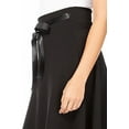 thumbnail image 5 of Women's Elegant Solid A-Line Midi Skirt with High Waist and Satin Tie Belt, 5 of 6