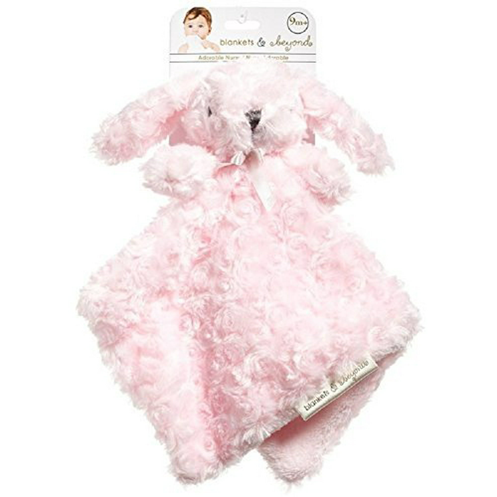 Blankets And Beyond Pink Rosette Bunny Nunu Baby Security Blanket By Blankets And Beyond Walmart Canada