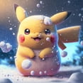 thumbnail image 1 of (dg408) Resina La Serie Dibujos Animados Pikachu Con Diamantes Completos 30*30CM, 1 of 9