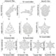 thumbnail image 3 of cpengpj White Paper Christmas Decoration Set, 20Pcs Hollow Out Hangable Snowflake Tree Ornaments for Holiday Party Decor, 3 of 6