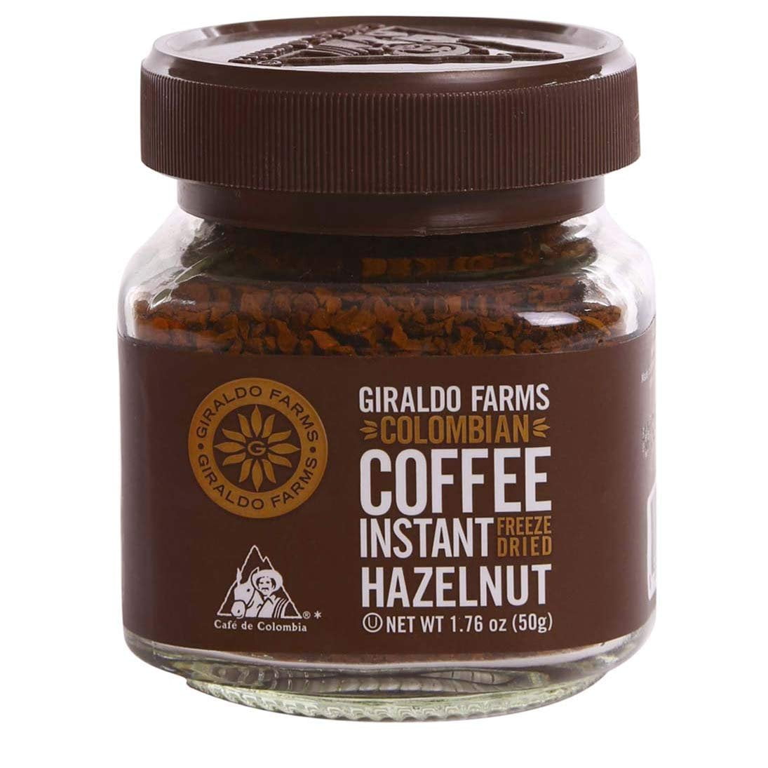 Giraldo Farms Hazelnut Colombian Instant Freeze Dried Coffee, 1.76 Oz