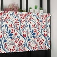 thumbnail image 6 of Red Blue Leaf Valances for Windows Farmhouse Kitchen Curtains Valances Rod Pocket Valance Curtains for Kitchen Windows Summer Vintage Botanical Branch Window Valances for Bathroom Bedroom 60"x18", 6 of 6