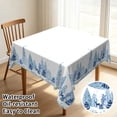 thumbnail image 2 of Tchckioa Winter Blue White Tablecloth for Restaurant Christmas Decor,60x60 Square Stain Proof Table Cloth Cover, 2 of 7