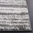 thumbnail image 4 of SAFAVIEH Rumi Barrett Striped Polyester Shag Area Rug, Dark Gray/Ivory, 8' x 10', 4 of 8