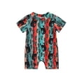 thumbnail image 1 of Bagilaanoe Newborn Baby Boy Girl Summer Jumpsuit Print Short Sleeve Bodysuit 3M 6M 12M 18M Infant One Piece Romper, 1 of 8
