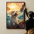thumbnail image 4 of Sealyham Terrier Canvas Wall Art Framed Great Wave Oil Painting Stretched and Framed Artsy Romantic Wall Paintings Girlfriend gift for Living Room Bedroom Bathroom Office Wall Décor, 4 of 4