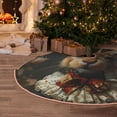 thumbnail image 5 of Fotbe Palatial Style Flower Rabbit Pattern Christmas Tree Skirt, Tree Skirts Plush Christmas Decorations, Christmas Tree Skirts Xmas Decorations Holiday Party Decor-48", 5 of 6