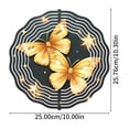 thumbnail image 4 of Elegant Metal Hanging Wind Spinners - Golden Butterfly Design with Intricate Patterns for Yard & Garden Decor Perfect Wind Chimes, 4 of 6