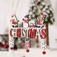 thumbnail image 5 of Fridja Christmas Ornaments Christmas Tree Accessories Ornaments Wooden English Letters Merry Christmas Snowflake Ornaments Wooden Bell Pendant, 5 of 8