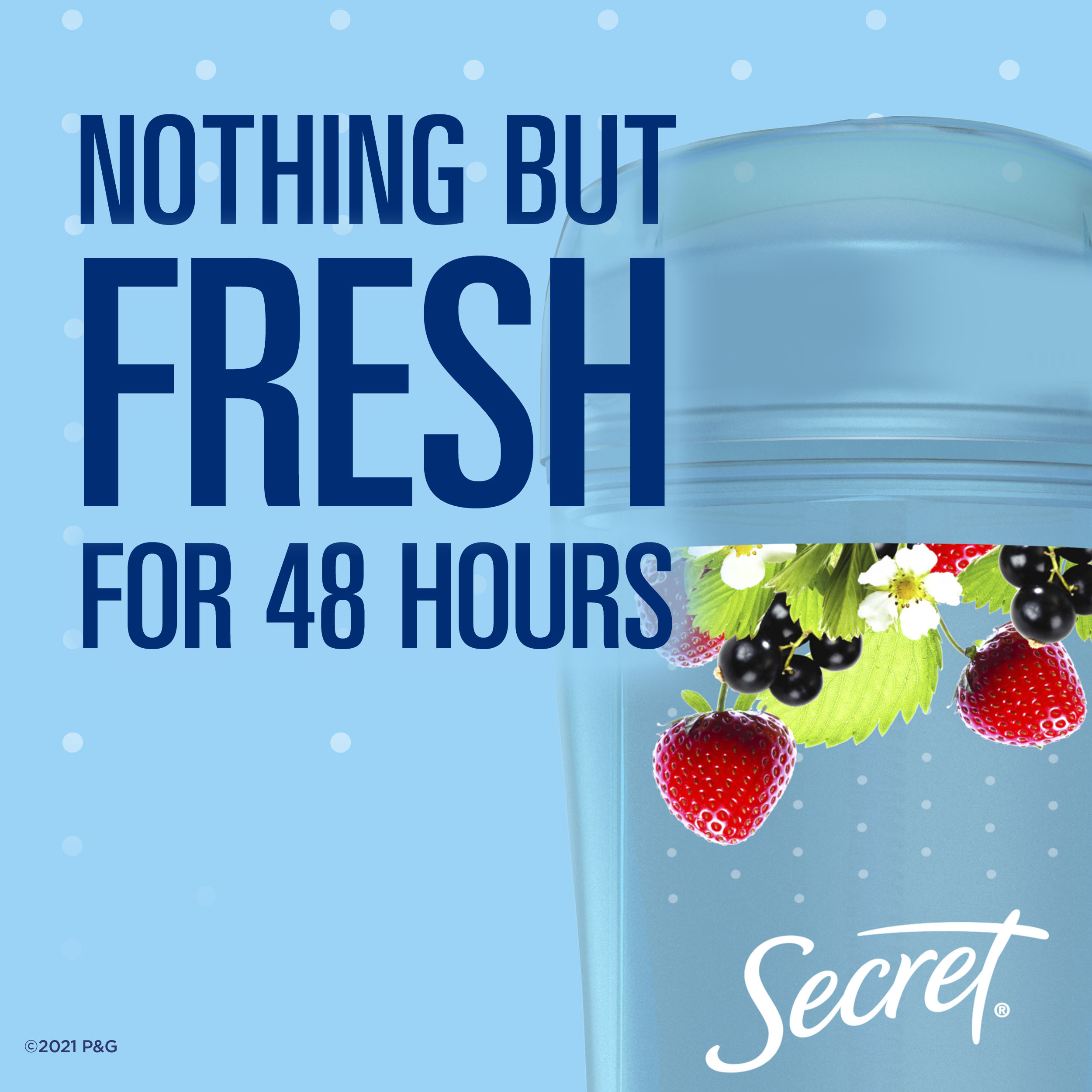 Secret Fresh Antiperspirant Deodorant Clear Gel, Berry, 3.4 oz - image 2 of 9