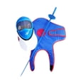 thumbnail image 2 of Máscara de esgrima para práctica de florete, antipuñaladas, malla de alta resistencia, equipo protector, funda de esgrima para niños. Azul, 2 of 9