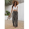 thumbnail image 3 of Wiholl Wide Leg Pants for Women Flowy Palazzo Drawstring Elastic Waist Trousers with Pockets Summer Beach Vacation Clothes, 3 of 8