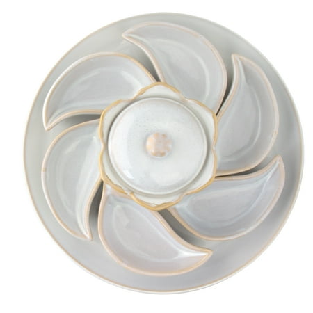 8' Dinner Bowl - All’asta (8 Piece) Ceramic Serving Set Cute Leaf Bowl Sauce Dip Plates Dinner Party Everyday Snacks