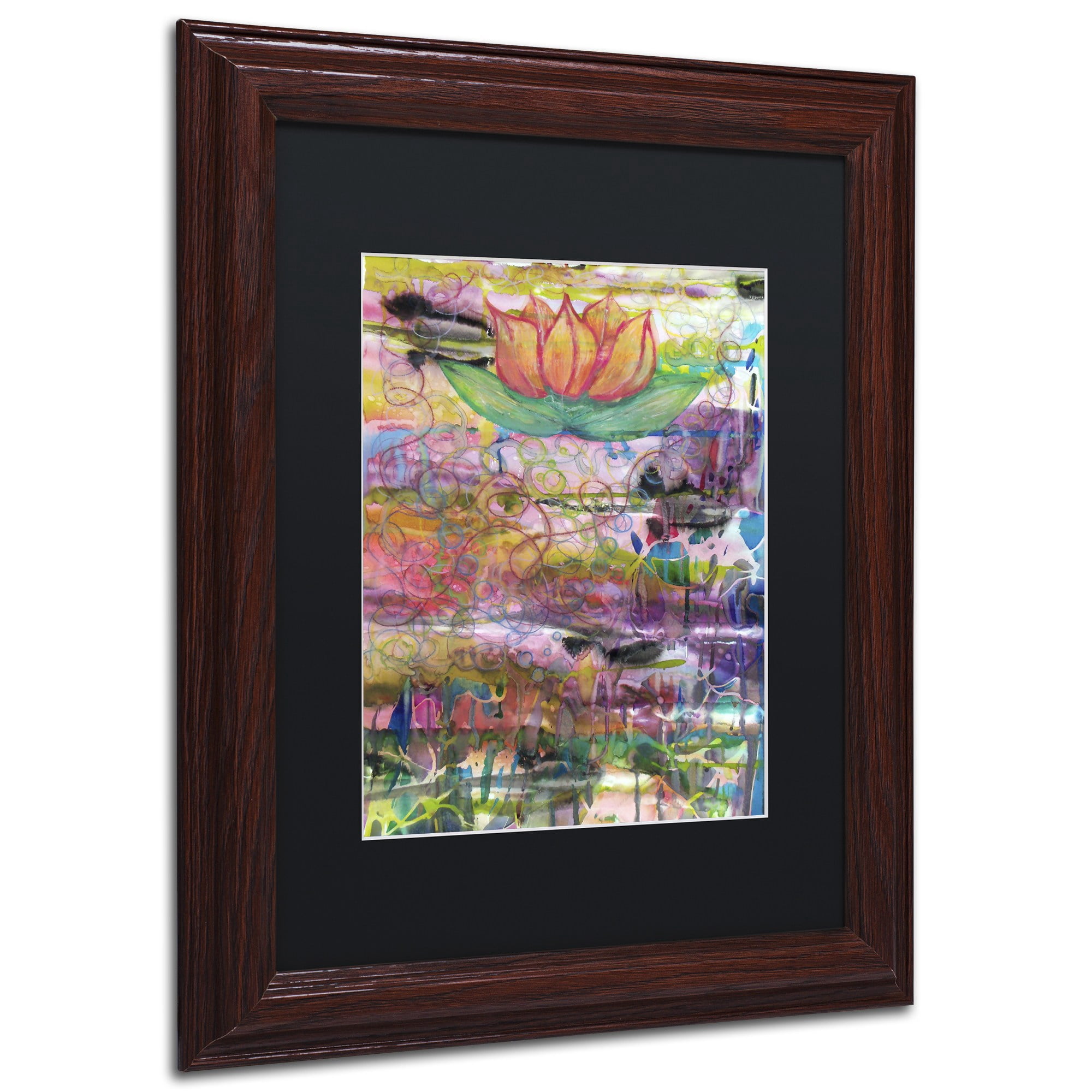 Trademark Fine Art "Path to Enlightenment" Canvas Art by Lauren Moss Black Matte, Wood Frame