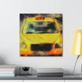 thumbnail image 3 of Taxi in Pointillism - Canvas, 3 of 10