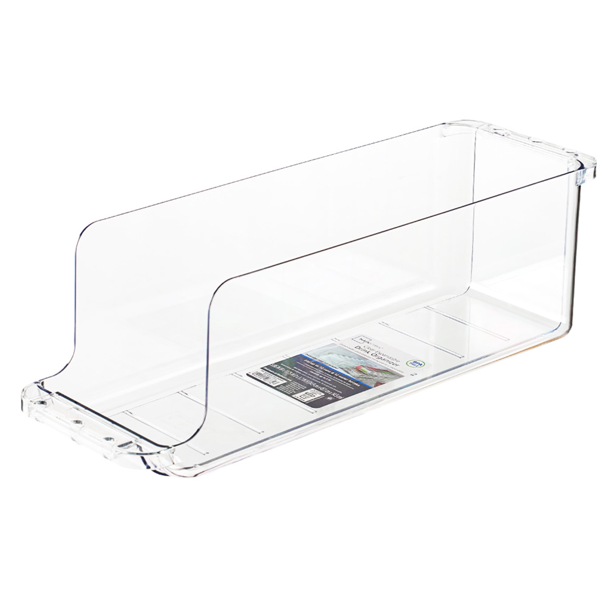 Mainstays Clear Expandable Drink Fridge Organizer, Made for Kitchen Organization and Drink Storage, Soda and Can Fridge Storage