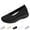 26# Black, variant on Women’s Breathable Walking Shoes-Slip On Mesh Knitted Flats Soft Gym Sneakers Flexible Lightweight Casual Easy Shoes,Beige,37