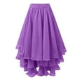 thumbnail image 4 of XAOFW Women's Skirts Carnival Solid Color Flowy High Waist Tiered Puffy Casual Dance Skirt Stage Performance Versatile Trendy Skirts, 4 of 5