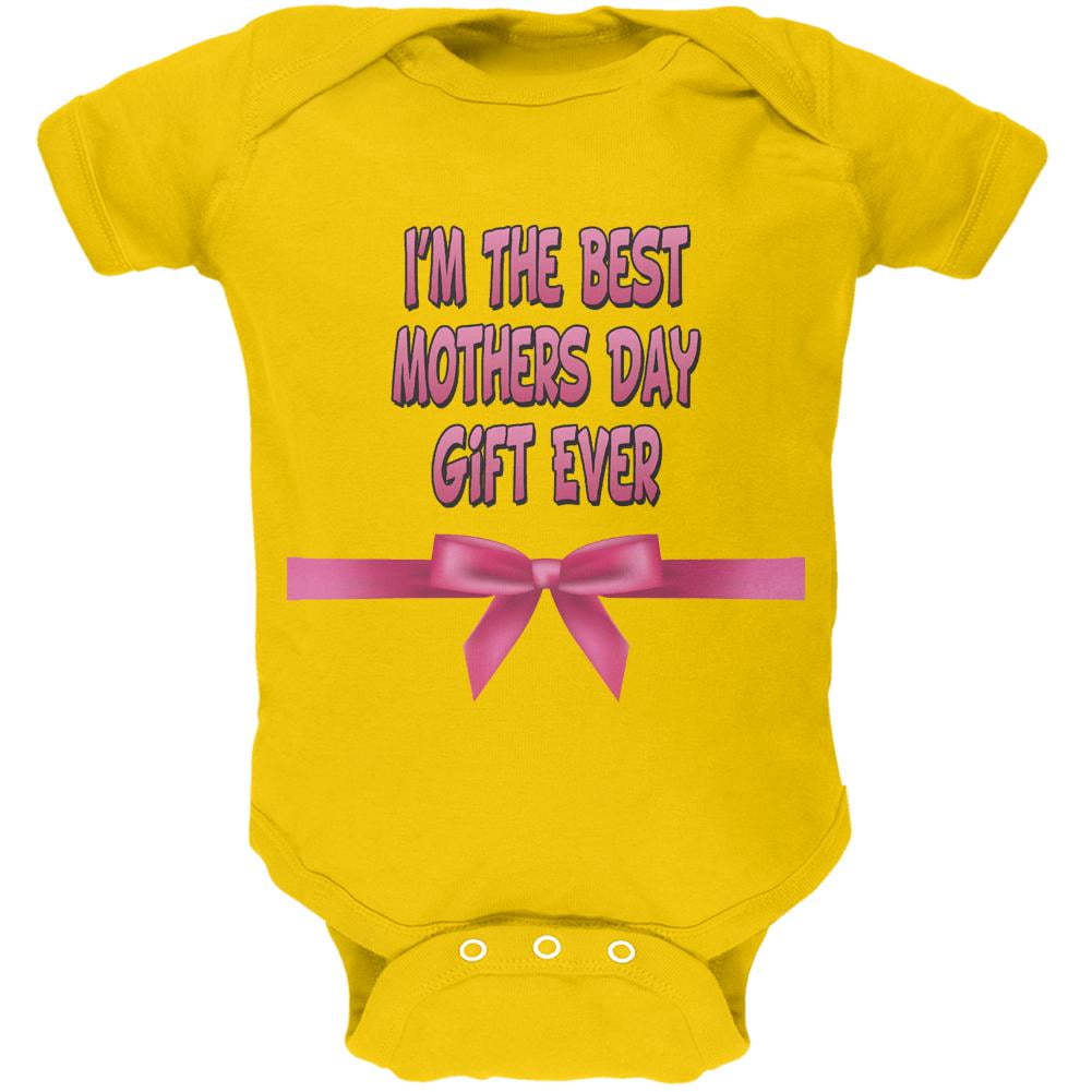 Mothers Day Best Mothers Day Gift Yellow Soft Baby One Piece 03