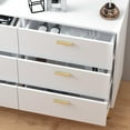 thumbnail image 6 of MONSLIPA Modern Storage Dresser for Bedroom, 6-Drawer Organizer Closet Hallway, White, 6 of 7