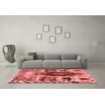 thumbnail image 3 of Ahgly Company Machine Washable Indoor Round Oriental Red Modern Area Rugs, 8' Round, 3 of 4