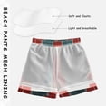 thumbnail image 3 of FORMRS Boys Swim Trunks Quick Dry Mesh Liner Boardshorts Sizes XS-XL, Vibrant Red Tartan Pattern, 3 of 7
